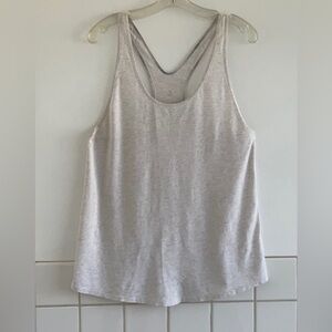 Lululemon Racer Back Yoga Workout Athletic Tank Top Medium Off white Heather WOT